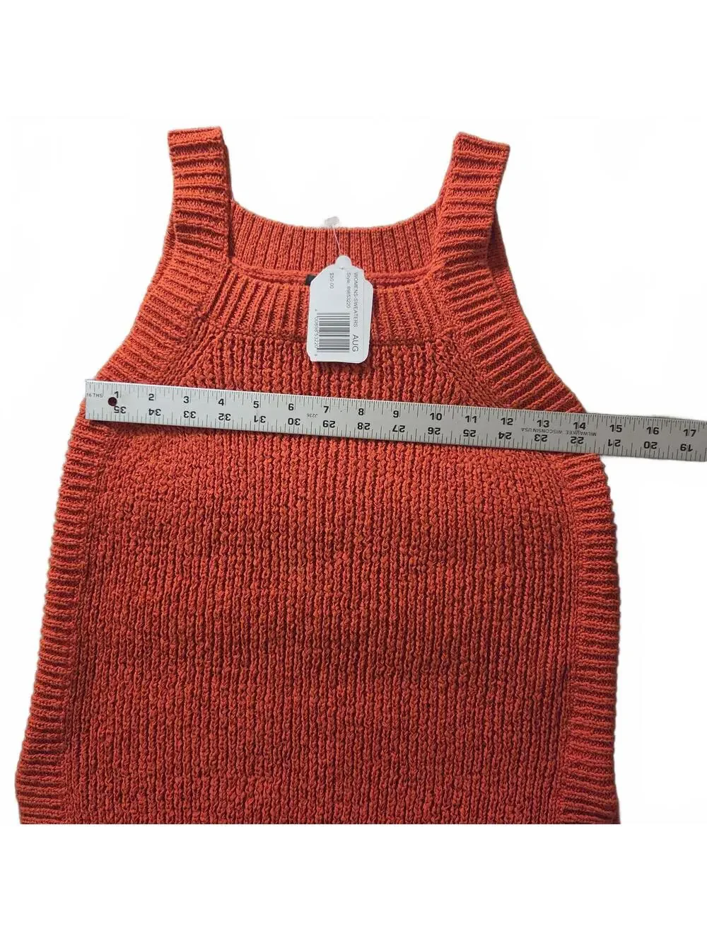 J.Crew Orange Knit Sweater Tank Top XS